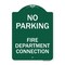 Signmission No Parking No Parking-Fire Department Connection, Green & White Alum, 18" x 24", GW-1824-23670 A-DES-GW-1824-23670 - alternate 1
